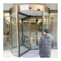 Smart rotating 3 wings manual or automatic revolving door for hotel project